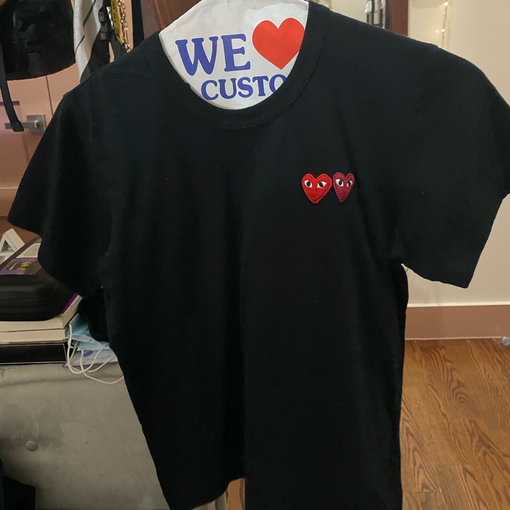 SOLD ON GRAILED Comme des Garçons Two Heart Shirt